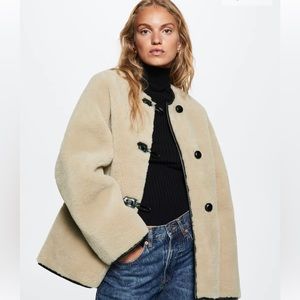 MANGO Faux Shearling Coat